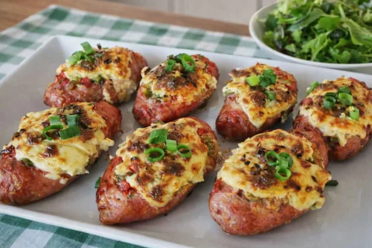 Imagem da Receita de Linguiça Toscana Recheada com Requeijão no Forno.