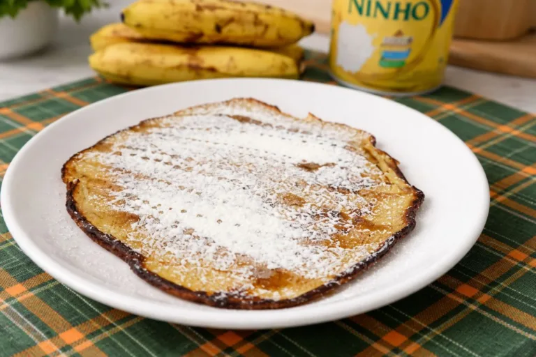 Imagem da Receita de Panqueca de Banana Fit com Leite em Pó.