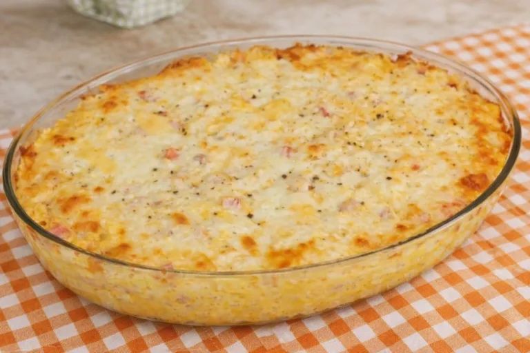 Imagem da Receita de Arroz de Forno com Presunto e Ervilhas.