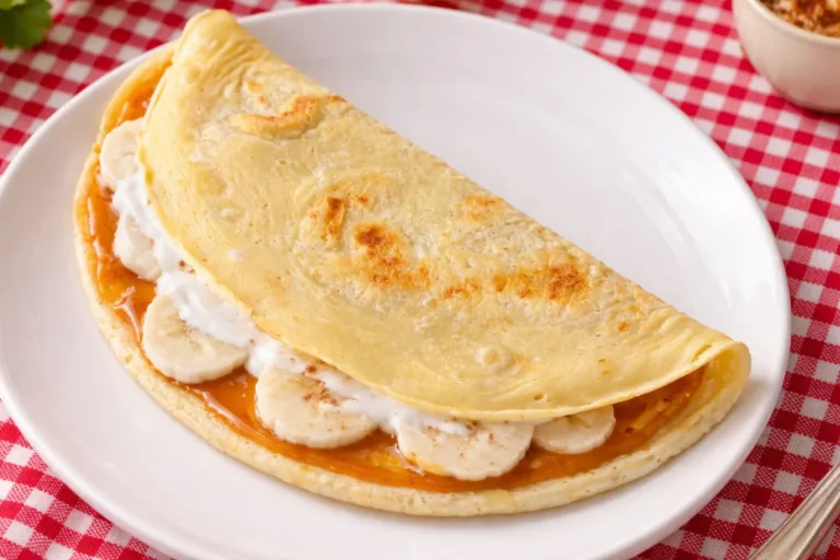 Imagem da Receita de Crepioca de Banoffe para o Café da Manhã.