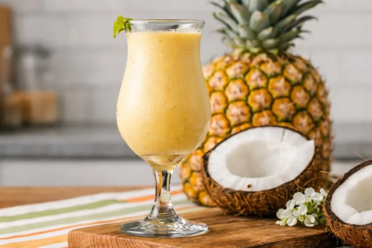 Imagem da Receita de Drink de Abacaxi com Coco Sem Álcool.