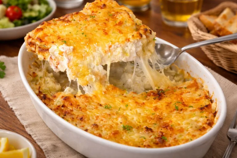 Imagem da Receita de Palmito Gratinado com Alho-Poró para um Almoço de Páscoa Vegetariano.