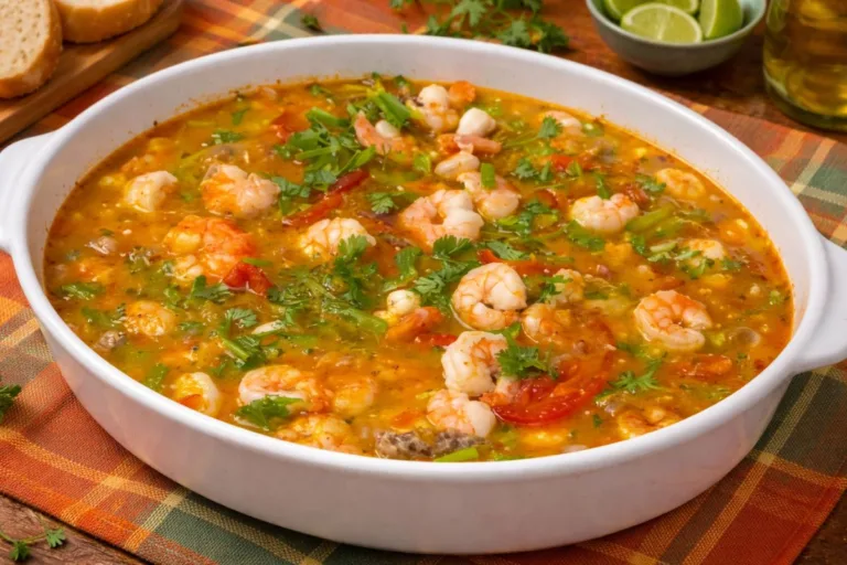 Imagem da Receita de Peixe com Camarão para a Sexta-Feira Santa.