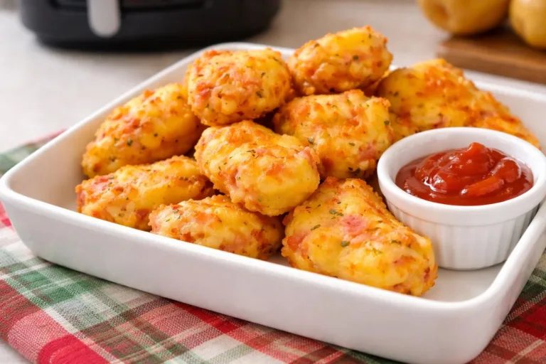 Imagem da Receita de Bolinho de Pizza na Airfyer com Massa de Batata.