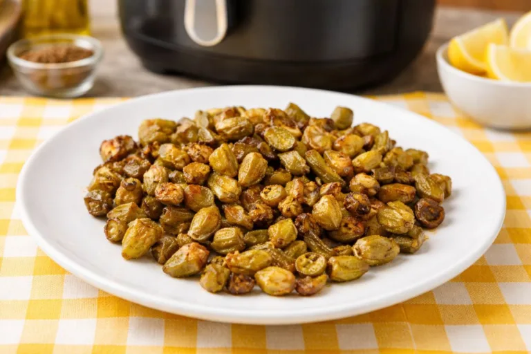 Imagem da Receita de Quiabo Assado na Airfryer Sem Óleo e Sem Gordura.