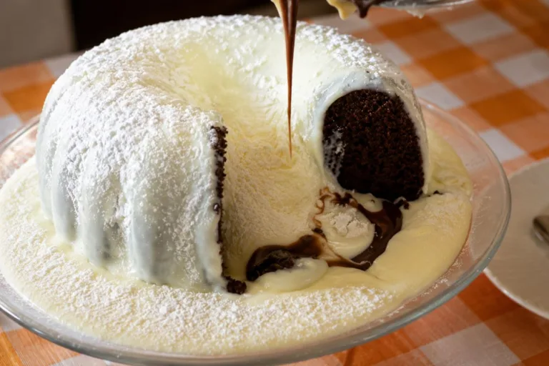 Imagem da Receita de Bolo Vulcão de Chocolate e Ninho.