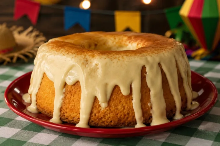 Imagem da Receita de Bolo de Fubá com Brigadeiro de Milho.