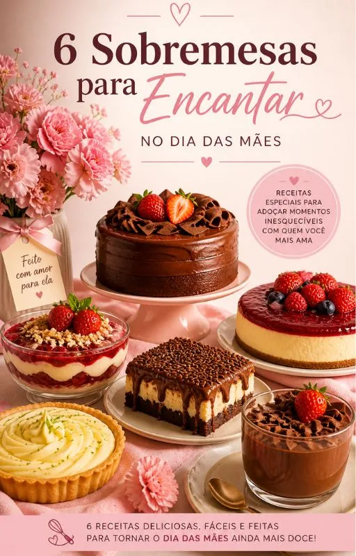 6 Receitas de Sobremesas para o Dia das Mães