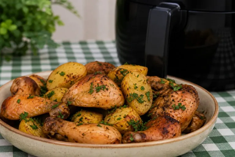 Imagem da Receita de Coxa de Frango com Batatas na Airfryer.