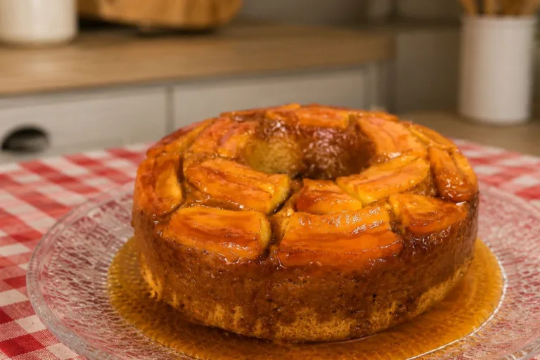 Imagem da Receita de Torta de Banana de Liquidificador Sem Ovo e Sem Leite.
