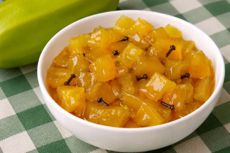 Imagem da Receita de Doce de Mamão Verde em Pedaços.