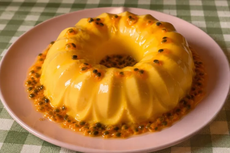 Imagem da Receita de Pudim de Maracujá Sem Ovo e Sem Forno.