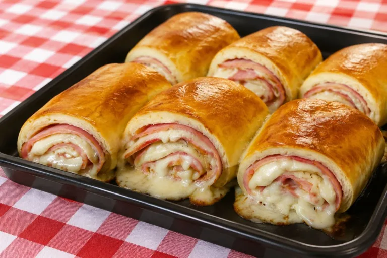 Imagem da Receita de Rocambole Salgado de Presunto e Queijo.