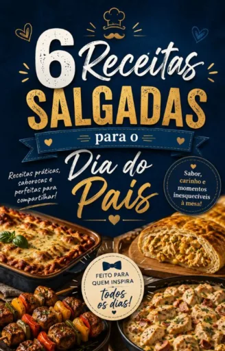 Capa E-book 6 Receitas Salgadas para o Dia dos Pais