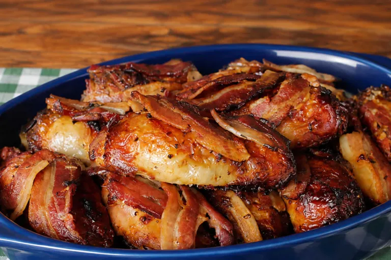 Imagem da Receita de Coxa e Sobrecoxa Assada com Bacon.