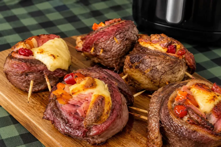 Imagem da Receita de Bife à Rolê na Airfryer.