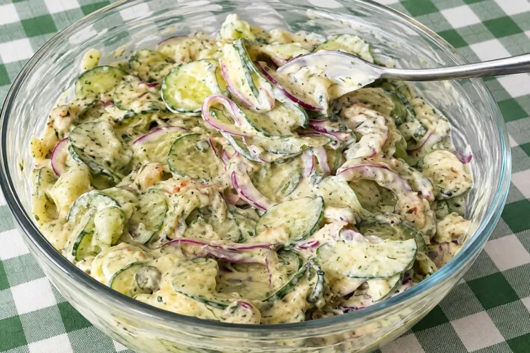 Imagem da Receita de Salada Cremosa de Pepino com Cream Cheese.