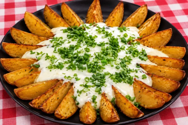 Imagem da Receita de Batata Assada na Airfryer com Molho de Queijo.