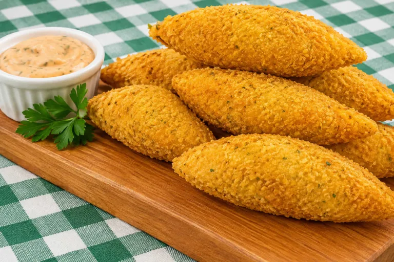 Imagem da Receita de Bolinho Caipira de Farinha de Milho com Carne Moída.
