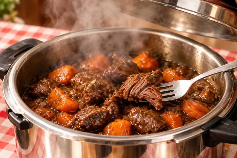 Imagem da receita de Carne Bovina ao Vinho na Panela de Pressão.
