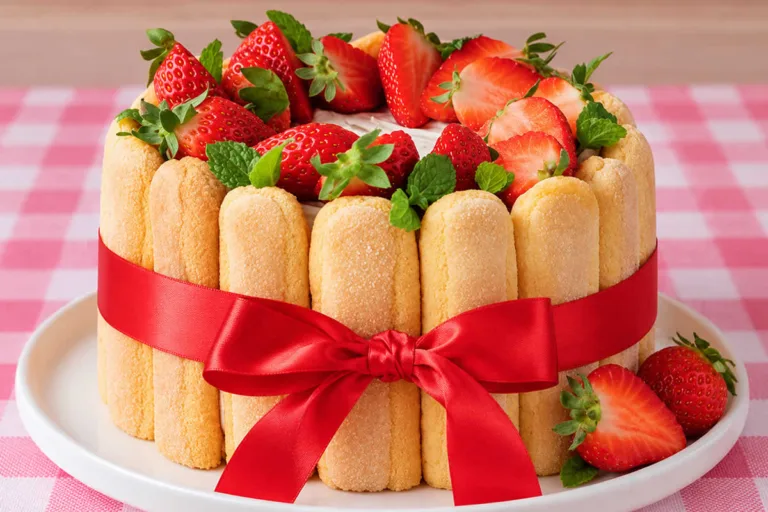 Imagem da receita de Charlotte de Morango.