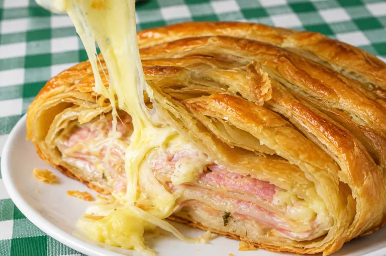 Imagem da Receita de Lasanha Trançada de Calabresa com Queijo.