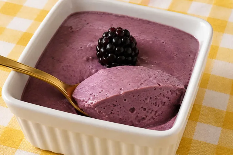 Imagem da Receita de Mousse de Amora com Leite em Pó.