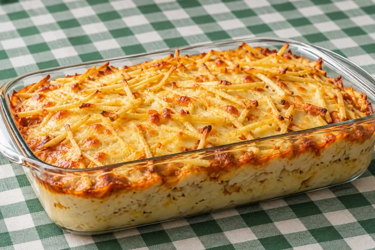 Imagem da Receita de Strogonoff de Forno Gratinado com Queijo para o Almoço de Domingo.
