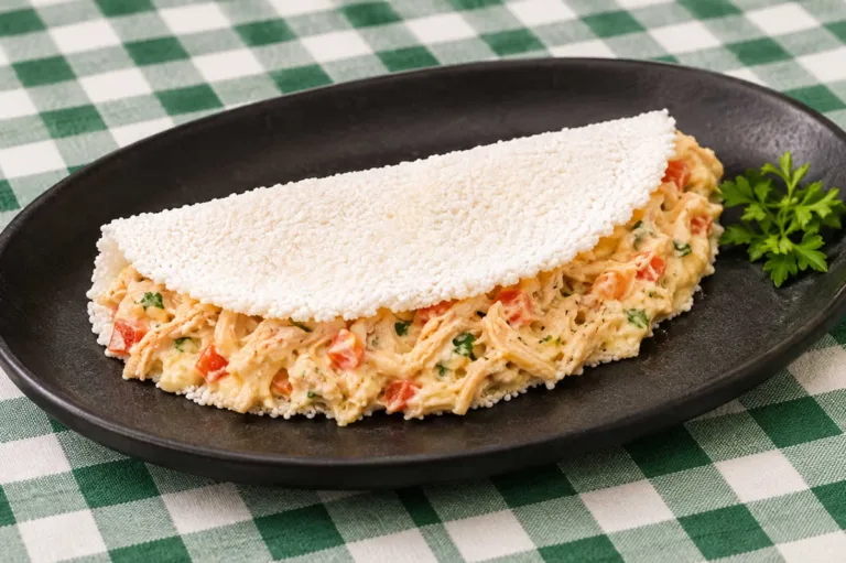 Imagem da Receita de Tapioca com Frango Desfiado Cremoso para o Jantar.
