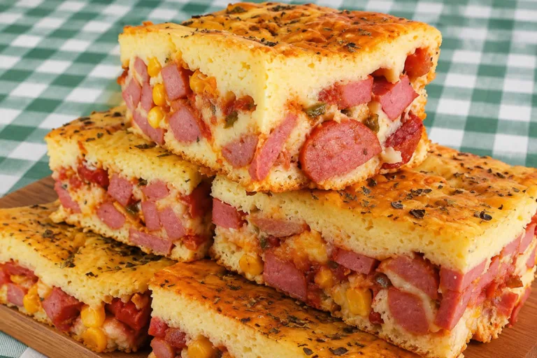Imagem da Receita de Torta de Salsicha de Liquidificador Sem Ovo.